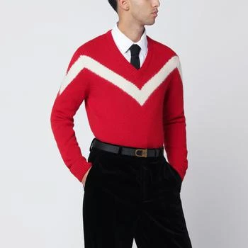 Valentino | Red sweater with Vlogo on bow