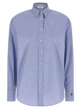 Brunello Cucinelli | Brunello Cucinelli Long-Sleeved Curved Hem Shirt