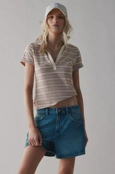BDG Faye Cropped Polo Tee