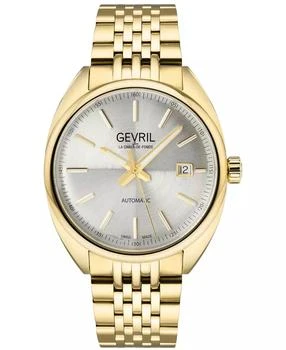 Gevril | Men's Five Points Swiss Automatic Ion Plating Gold-Tone Stainless Steel Bracelet Watch 47.5mm
