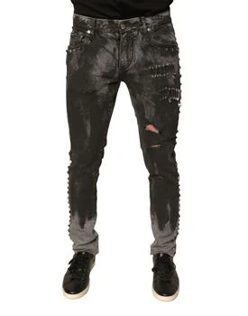 Dolce & Gabbana | Embellished Cotton Skinny blue Men's Jeans (Pre-Owned)