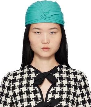 Valentino | Blue Rigid Wool Turban Headband