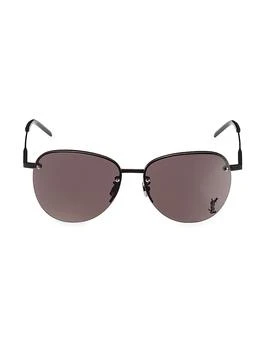 Yves Saint Laurent | Monogram Pin 61MM Aviator Sunglasses