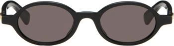 Bottega Veneta | Black Classic Oval Sunglasses