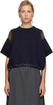 Sacai | Navy Sponge Sweat Sweatshirt