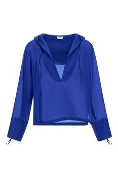 Salvatore Ferragamo | Ferragamo Semi Sheer Hooded Organza Blouse