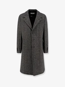 Givenchy | Wool blend coat with herringbone motif