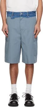 MM6 | Gray Denim Waistband Cargo Shorts