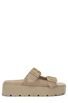 Prada | Prada Triangle-Logo Slip-On Sandals