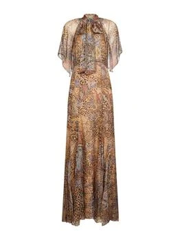 ETRO | ETRO | Brown animalier-pattern chiffon long dress | Women | 42