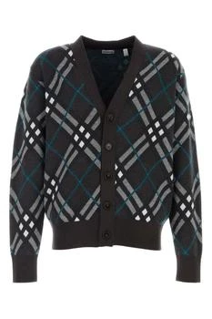 Burberry | Burberry Checked V-Neck Buttoned Cardigan