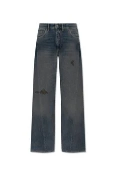 MM6 | MM6 Maison Margiela Wide-Leg Distressed Jeans
