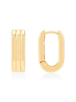 Saks Fifth Avenue | 14K Yellow Gold Oval Huggie Earrings