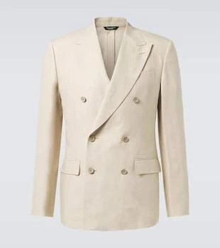 Dolce 
Gabbana | Double-breasted linen blazer