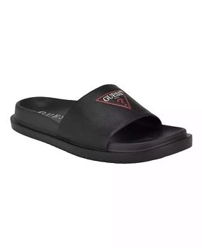 GUESS Men's Vumble Triangle Emblem Fashion Slide Sandal