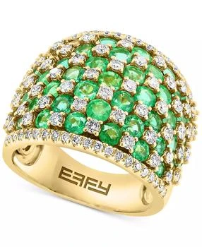 Effy | EFFY® Emerald (3-3/4 ct. t.w.)
Diamond (1-1/5 ct. t.w.) Statement Ring in 14k Gold