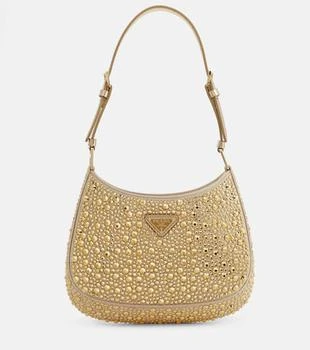 Prada | Cleo embellished satin shoulder bag