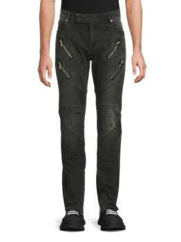 Balmain | Destroyed Biker Jeans