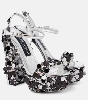 Dolce
Gabbana | Sequined faux leather platform sandals