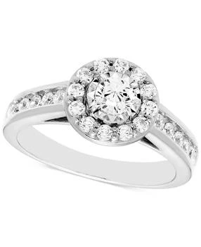 Macy's | Diamond Halo Engagement Ring (3/4 ct. t.w.) in 14k White or Yellow Gold