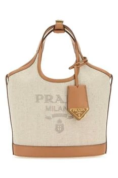 Prada | Prada Logo Print Mini Bucket Bag