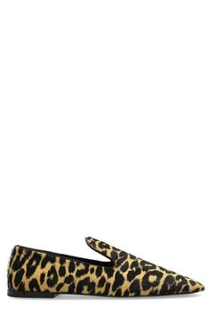 Jil Sander | Jil Sander Leopard Printed Slip-On Flat Loafers