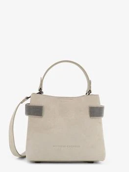 Brunello Cucinelli | Suede shoulder bag with Monili detail