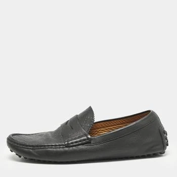 Gucci | Gucci Black Diamante Leather Driver Loafers Size 42