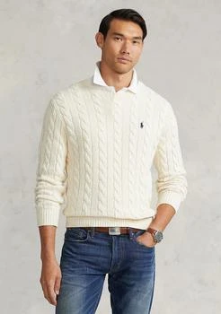 Ralph Lauren Cotton Cable Knit Driver Long Sleeve Sweater