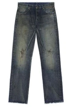 Rick Owens | Rick Owens DRKSHDW Mid-Rise Distressed Straight-Leg Jeans