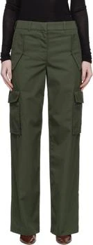 Burberry | Khaki Check Trim Gabardine Cargo Pants