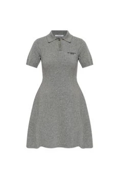 Givenchy | Givenchy Logo Embroidered Knit Shirt Dress