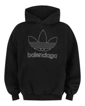 Balenciaga | X Adidas Oversized Embroidered Logo Hoodie