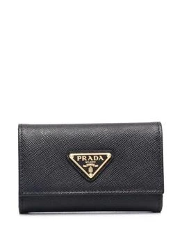 Prada Logo Plaque Tri-Fold Key Case