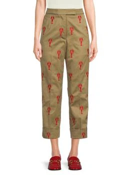 Thom Browne | Lobster Embroidered Back-Strap Pants