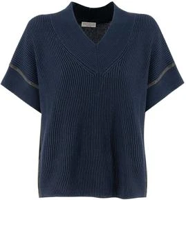Brunello Cucinelli | Brunello Cucinelli English Rib-Knit T-Shirt