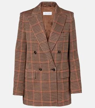 Max Mara | Guelfo checked wool and cotton blazer