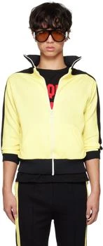 Black & Yellow Paneled Track Jacket