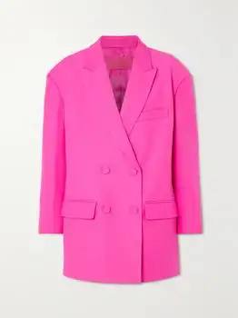 Valentino | Oversized Double-breasted Wool And Silk-blend Crepe Blazer - IT44