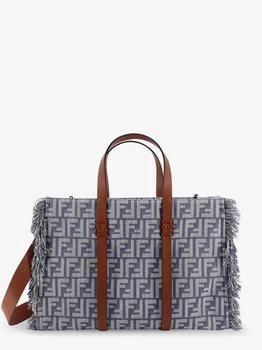 Fendi | Summer Tote FF jacquard fabric shoulder bag with fringes