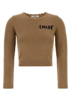 Chloé | Chloé Logo Detailed Cropped Sweater