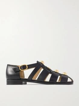 Valentino | Vlogo Stud-embellished Leather Sandals  - IT37