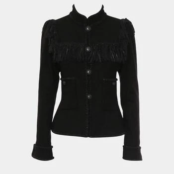 Chanel | Chanel Black Wool Fringe Jacket M