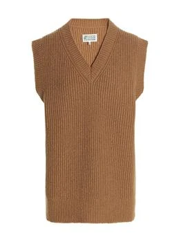 MAISON MARGIELA | Maison Margiela V-Neck Straight Hem Knitted Vest