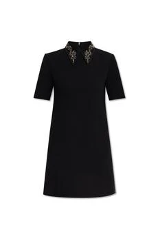 Versace | Versace Embellished Short-Sleeved Mini Dress
