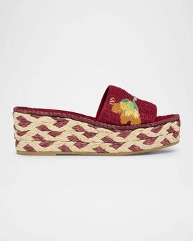 Valentino | Bribri Floral Flatform Espadrille Sandals