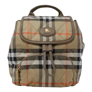 Burberry | Burberry Logo Patch Checked Quilted Backpack