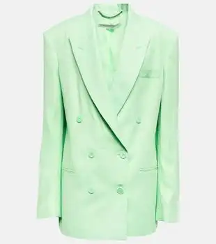 Stella McCartney | Double-breasted linen-blend blazer