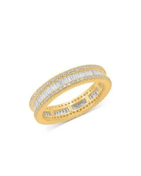 Bloomingdale's | Diamond Round & Baguette Eternity Band in 14K Yellow Gold, 1.0 tcw