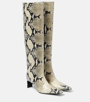 Khaite | Ona 55 snake-effect leather knee-high boots